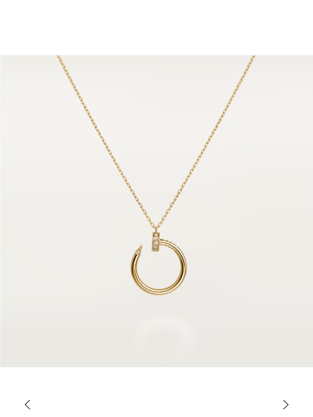 Cartier Gold Necklace with Black Velvet Tray, Red Box, and Certificate - Picture 7 of 11